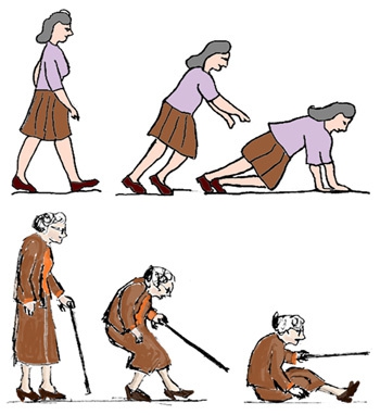La marche chez la personne âgée et la prévention des chutes.